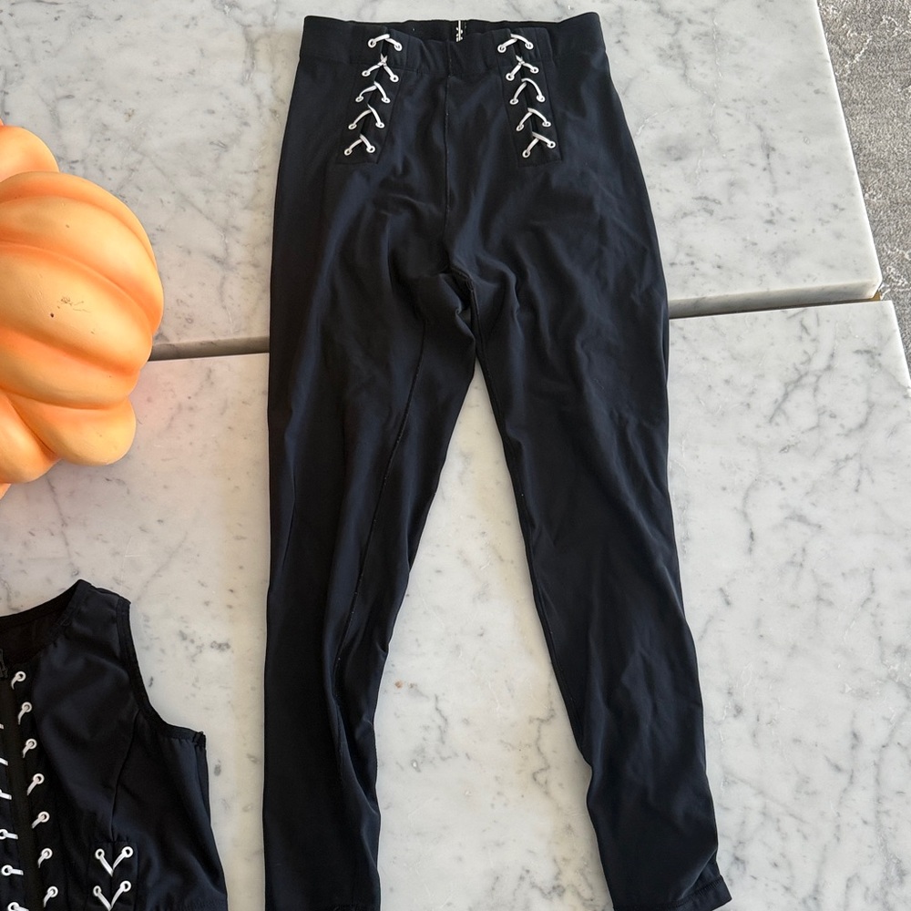 Adam selman sport Black Lace-Up Leggings